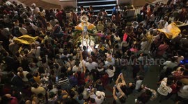 Drone captures heavenly view of massive Catholic festival at Naga Metropolitan Cathedral in the Philippines