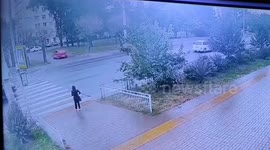 10-year-old girl hit by car while crossing street at controlled pedestrian crossing in Krasnoyarsk, Russia