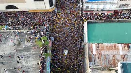 Drone captures massive crowd of Catholic devotees during the Peñafrancia Fluvial procession 2023 in Naga City