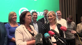 Mary Lou McDonald speaks at Sinn Fein think-in event in Dublin, Ireland