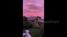US: Stunning Pink Gradient Sunset In Nantucket Ahead Of Hurricane Lee