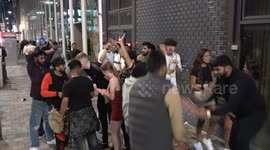 Freshers paint the town red in Birmingham on Welcome Weekend just hours after being dropped off by parents