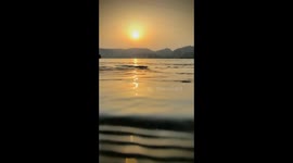 River view at sun set