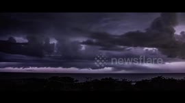 Explosive thunderstorm with over an incredible 3,000 lightning strikes hits UK's south coast