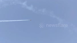 Aeorbatics, the L39 Jet performing some daring maneuvers in the Durban skys