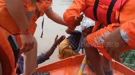 Officials rescue 100 trapped by floodwater in western India's Gujarat