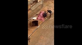 Heartbreaking scene of man mourning mother who was swept away by floods in Libya