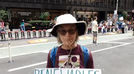 Interview with Climate March Protestor during  Protest , NYC