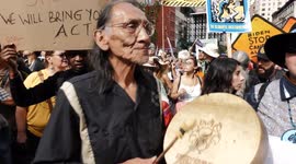 Thousands of activists take to the streets of New York for the March to End Fossil Fuels.