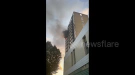 Residents evacuated after fire erupts at 15-storey apartment in Kilburn, London