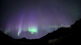 Ethereal northern lights display captured illuminating sky over Iceland