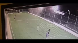 Drunk man interrupts football match and assaults teenager
