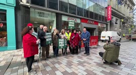 National World journalists strike over pay and conditions in Belfast, Northern Ireland