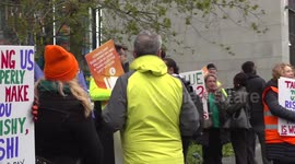 Thousands of NHS consultants strike again in row over pay in Liverpool, UK