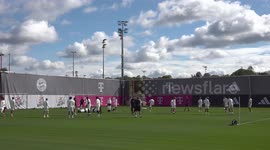 Bayern Munich train ahead of Champions League opener against Man United in Germany