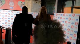 Caprice Bourret struggles to enter car due to long dress after The Sun's Who Cares Wins Awards