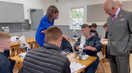 King Charles opens rural skills centre in Scotland