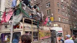 Alexandria Ocasio-Cortez Speaks at March to End Fossil Fuels in New York, USA