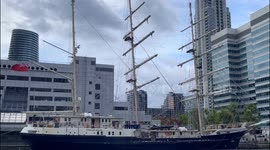 TENACIOUS, The Largest Wooden Tall Ship Of Her Kind In The World, Seen Moored In The Docklands Of London