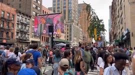 Live Music at March to End Fossil Fuels in New York, NY, USA