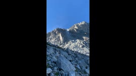 Hikers Witness Rockslide in Switzerland