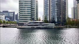 Super Yacht Phoenix Built By Benetti SPA Seen Moored In The Docklands