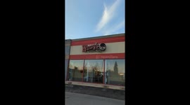 Fire Gives Wendy's Sign a Spooky Makeover