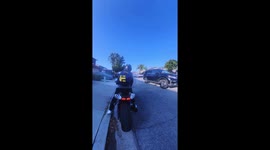 Close call: young cyclist collides with car on the way to school in California, luckily walks away unscathed