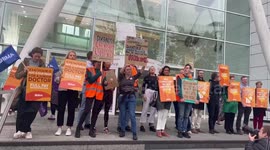 Consultants and junior doctors hold first joint strike in London, UK