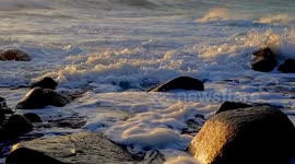 sunset beach bay Mexico big waves vacations