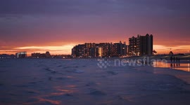 sunset beach bay Mexico big waves vacations stunningwalking