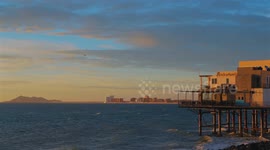 sunset beach bay Mexico big waves vacations port ocean vacations family malecon