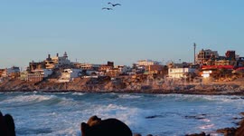 sunset beach bay Mexico big waves vacations bay vacations shore