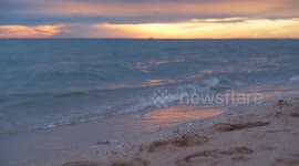 sunset beach bay Mexico big waves vacations stunning walking shore resort