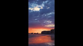 sunset beach bay Mexico big waves vacations stunning walking