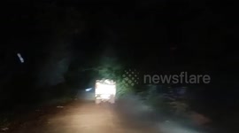 Smugglers offload sacks of Cannabis to evade police in dramatic night-time chase
