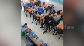 Chair suddenly breaks as diner sits at restaurant table