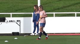 England Lionesses train ahead of Scotland match at St George's Park in UK