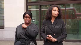Justice For Chris Kaba campaign group give statement outside court in London, UK
