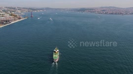 Ship with Ukrainian grain arrives off Türkiye's Bosphorus Strait via