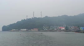 Taal Volcano smog shrouds Philippine island town in eerie gray haze