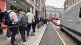 iPhone 15 release: Eager customers queue outside Apple's Regent Street store