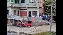 Heroic mother uses body to stop runaway three-wheeler launched by child