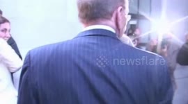 Archive footage of media mogul Rupert Murdoch as he steps down as Fox and News Corp chairman in UK