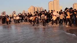 On the Jewish New Year, tashlich is a ritual for Jews to let go in Ashdob, Israel