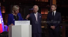 King Charles and President Emmanuel Macron attend a sustainability reception in Paris, France