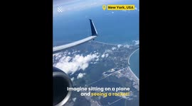 Plane Passenger Captures Launch of Rocket from Sky