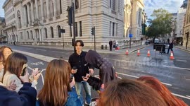 Excited fans have chance encounter with K-Pop band The Boyz in Westminster