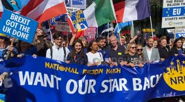 Thousands march in support of rejoining the EU through central London