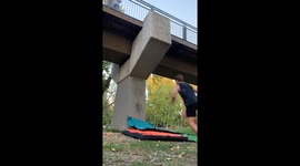 Urban Climbing A Pedestrian Bridge